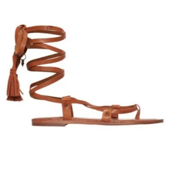 NEW SPELL & THE GYPSY Strappy Gladiator Tan Sandals Size 41 - Picture 5 of 9